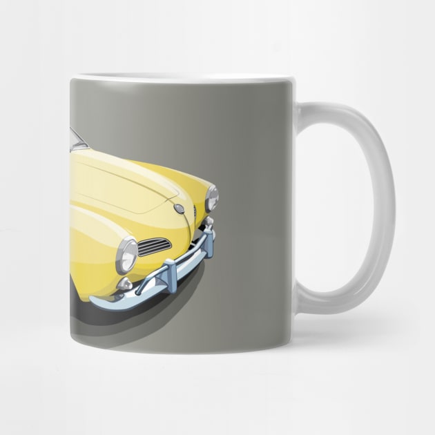 karmann ghia in yellow by candcretro